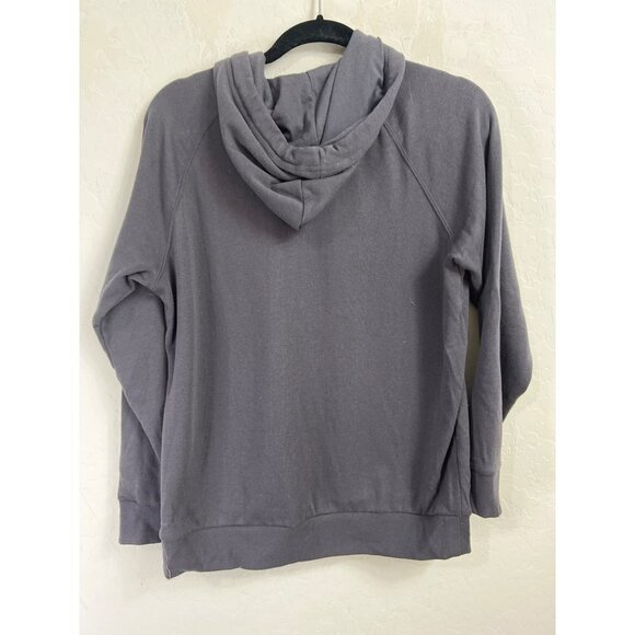 Torrid Charcoal Grey Hoodie Crystal Embellished Adjustable Strings Sz 00 (US 10) - Picture 7 of 7